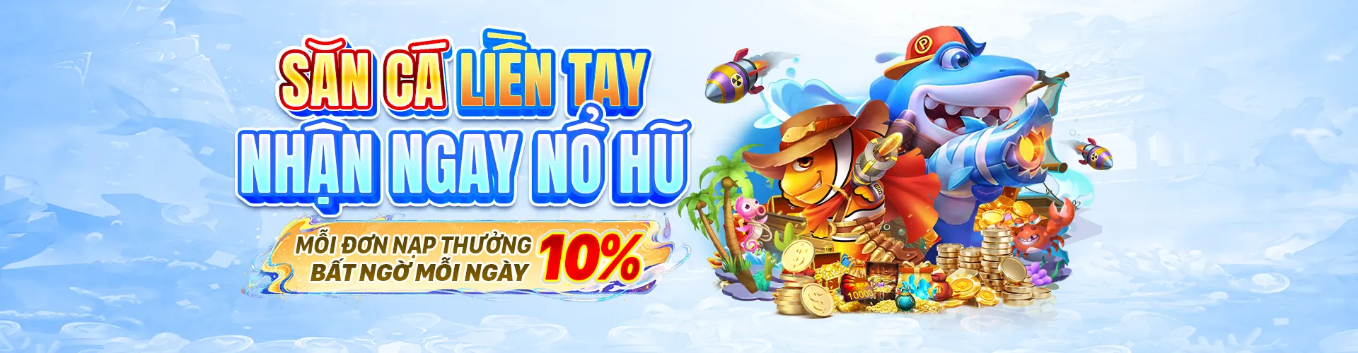 Hình ảnh chính game Bắn Cá NK888 với đồ họa sống động và cá lớn